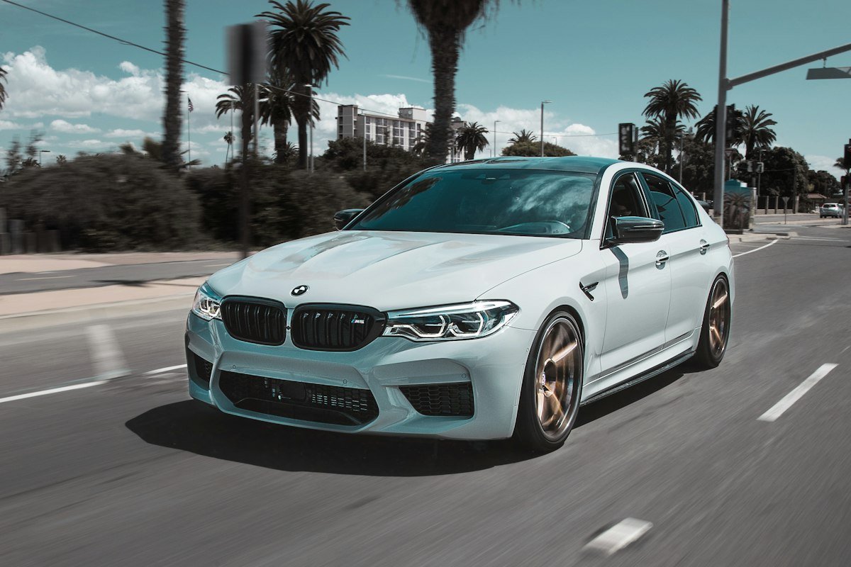 White business sedan